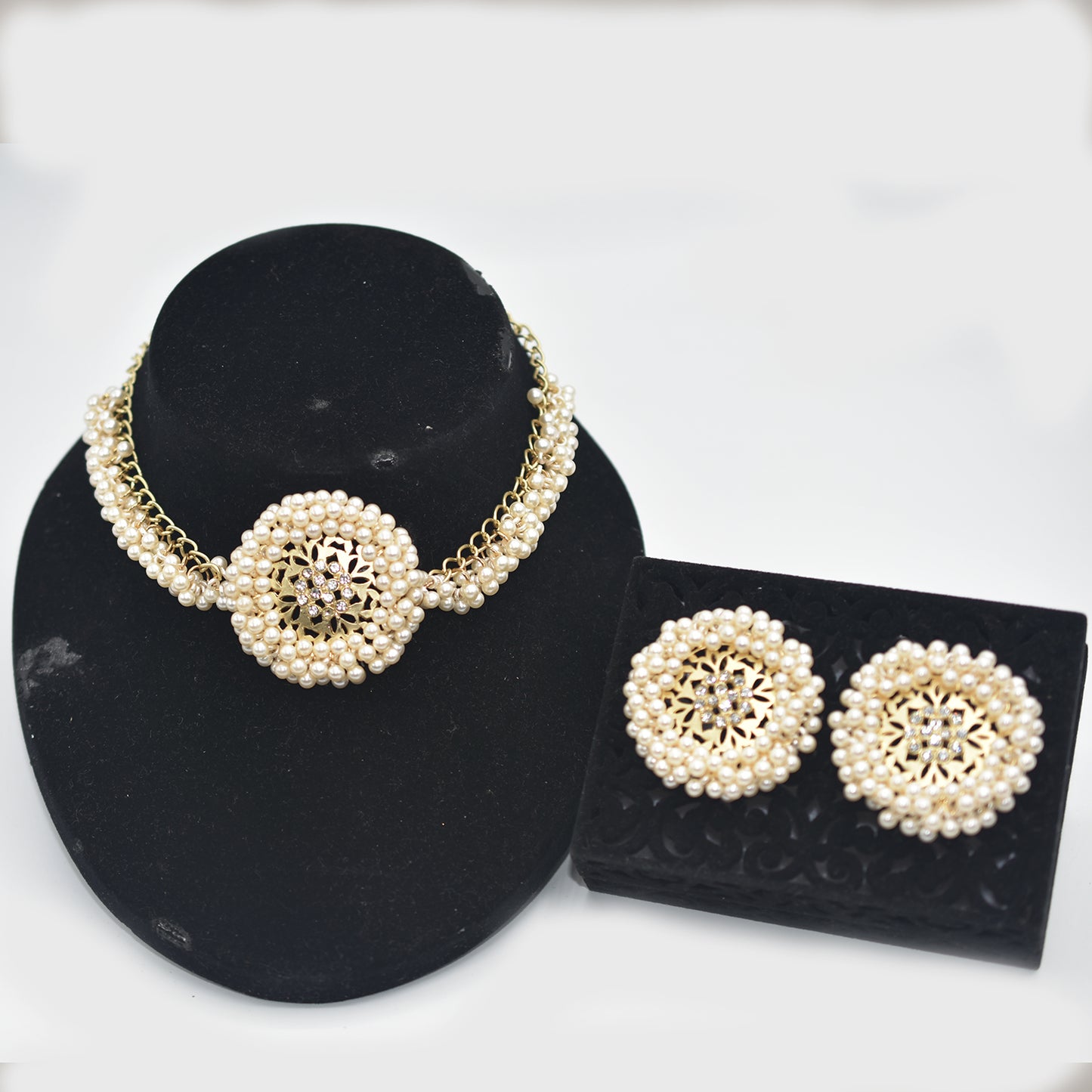 3pcs/set Jewelry Sets Women Elegant Waterdrop Rhinestone Pendant Necklace Hook Earrings Wedding Party Jewelry Sets jtfrpna1j-7