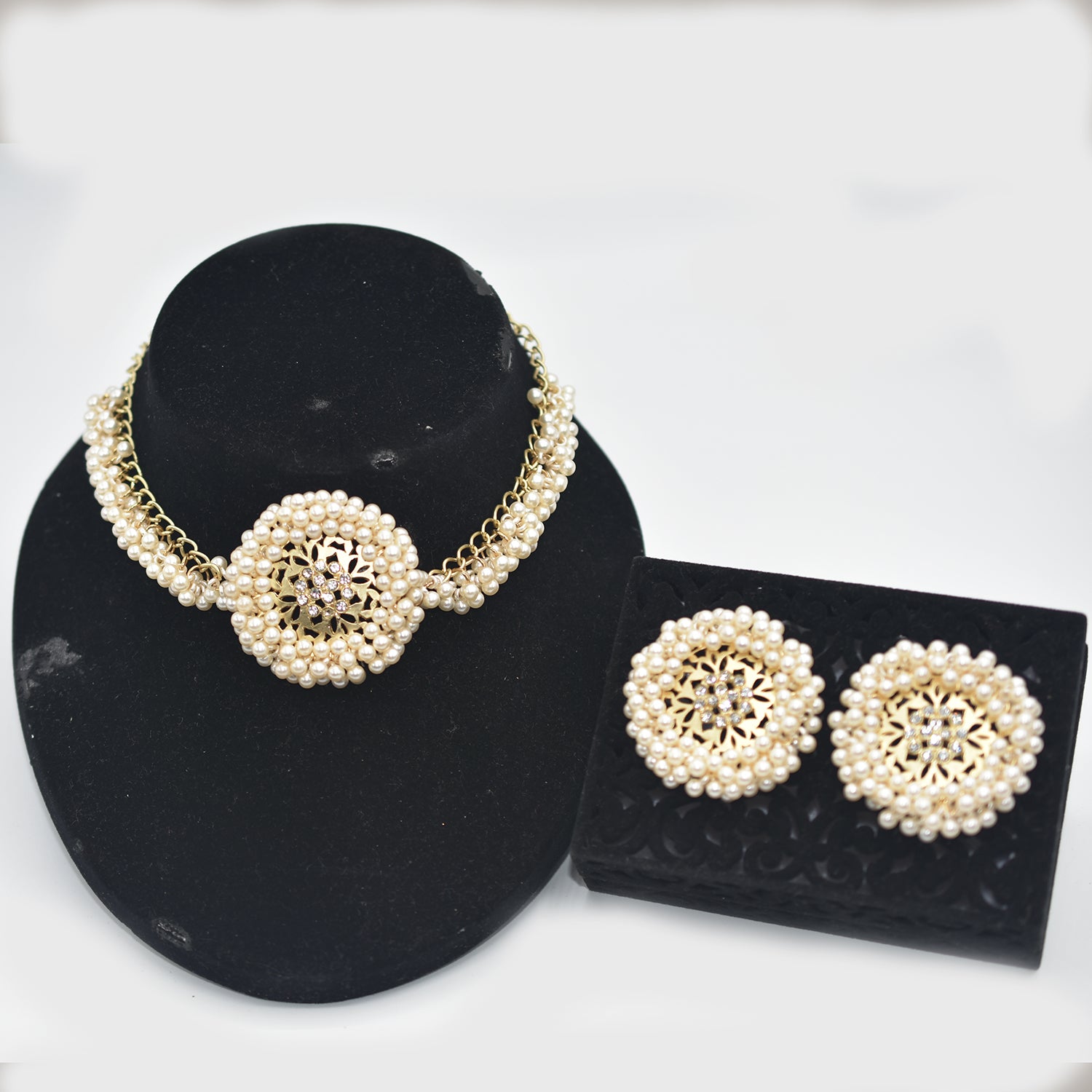 3pcs/set Jewelry Sets Women Elegant Waterdrop Rhinestone Pendant Necklace Hook Earrings Wedding Party Jewelry Sets jtfrpna1j-7