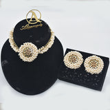 3pcs/set Jewelry Sets Women Elegant Waterdrop Rhinestone Pendant Necklace Hook Earrings Wedding Party Jewelry Sets jtfrpna1j-7