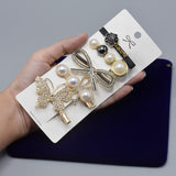 Gold Rhinestone Hair Clips 6/pcs set Hair Accessories   cpfrpwc3j-o