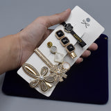 Gold Rhinestone Hair Clips 6/pcs set Hair Accessories   cpfrpwc3j-o