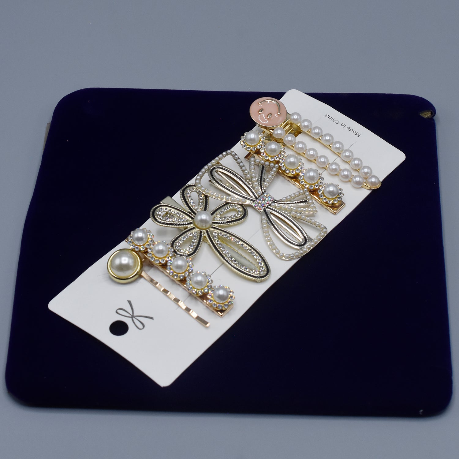 Gold Rhinestone Hair Clips 6/pcs set Hair Accessories   cpfrpwc3j-o