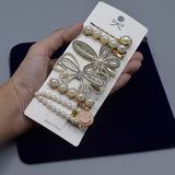 Gold Rhinestone Hair Clips 6/pcs set Hair Accessories   cpfrpwc3j-o