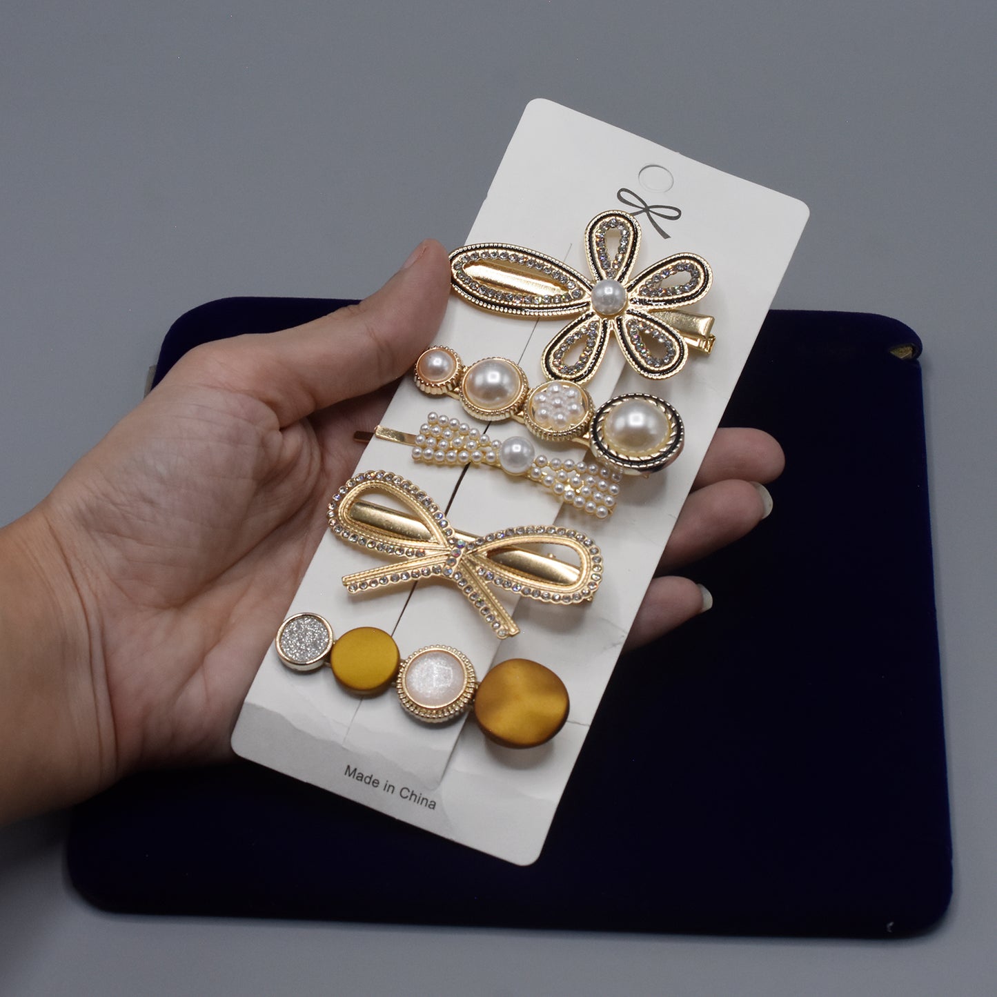 Gold Rhinestone Hair Clips 6/pcs set Hair Accessories   cpfrpwc3j-o