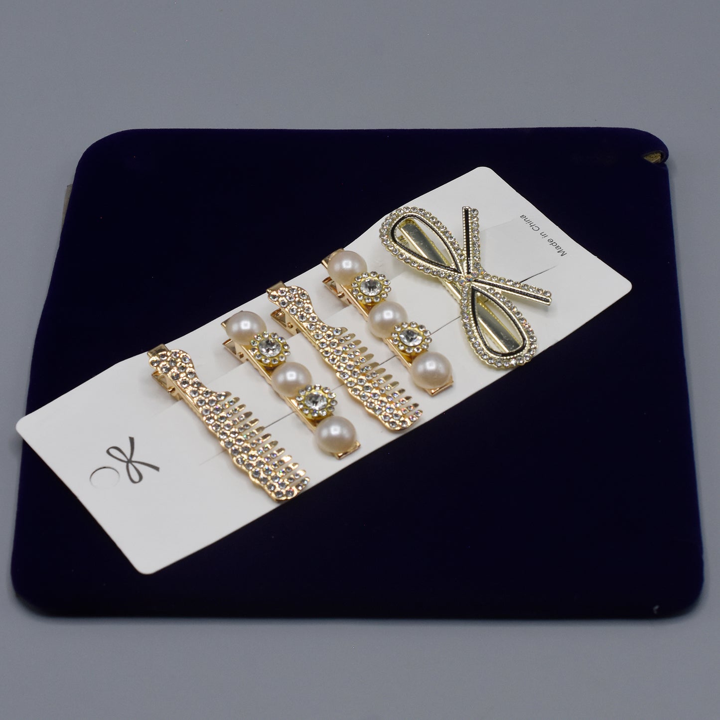 Gold Rhinestone Hair Clips 6/pcs set Hair Accessories   cpfrpwc3j-o