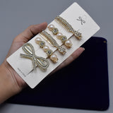 Gold Rhinestone Hair Clips 6/pcs set Hair Accessories   cpfrpwc3j-o