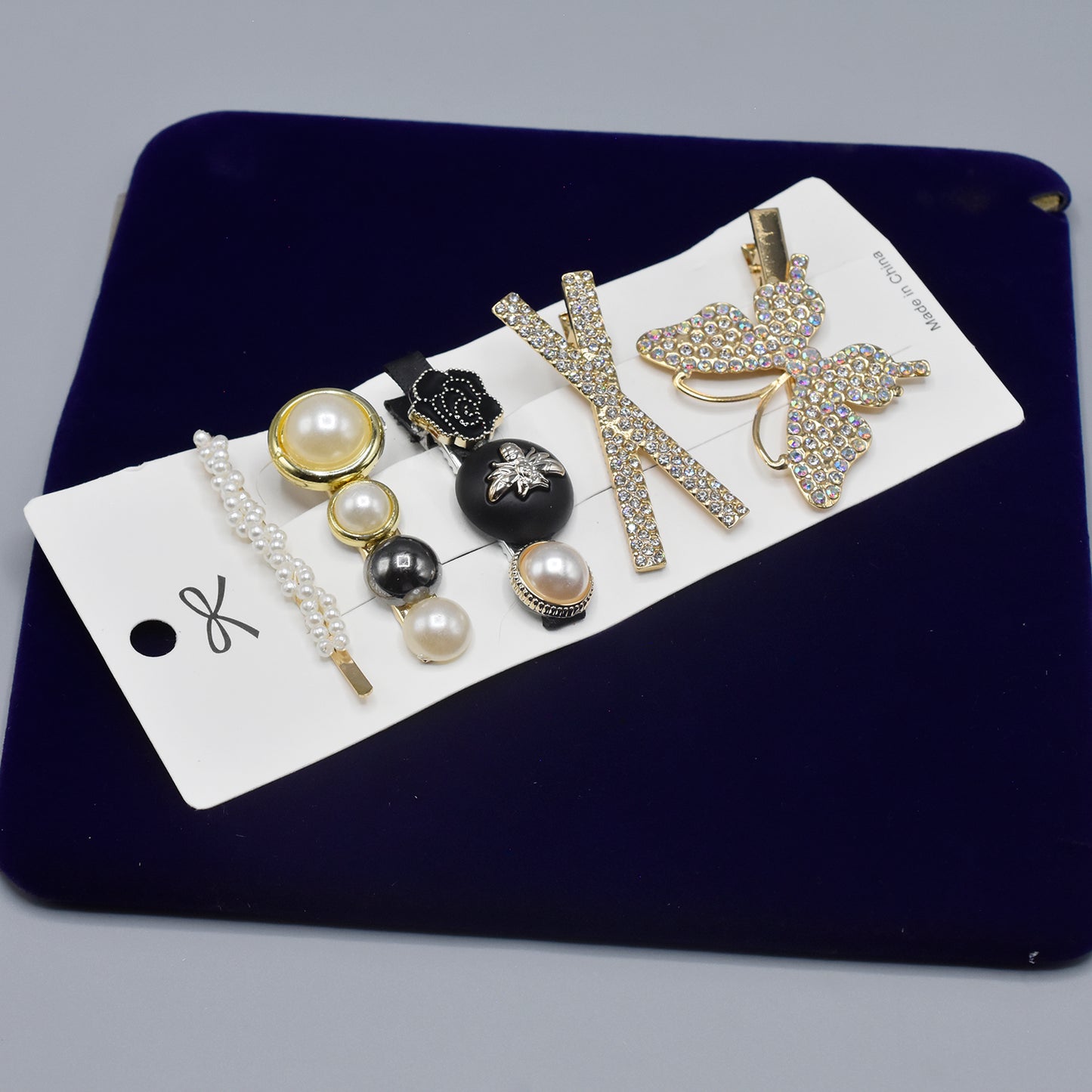 Gold Rhinestone Hair Clips 6/pcs set Hair Accessories   cpfrpwc3j-o