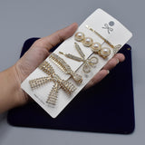 Gold Rhinestone Hair Clips 6/pcs set Hair Accessories   cpfrpwc3j-o