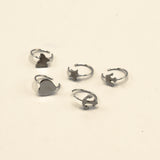 BOG-5PCS Surgical Steel Star Nose Ring Hoops Ear Cartilage Open Hoop Ring