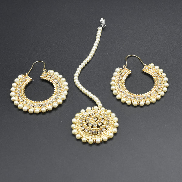 golden pearl earring with bindiya egfrpdb5a-7