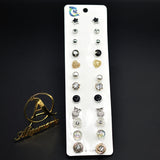 12 Pair/Set Fashion Women Round Shiny Rhinestone Crystal Flower Stud Earring For Lady's Mixed Ear Studs Jewelry Gift egfrsrc1h-1