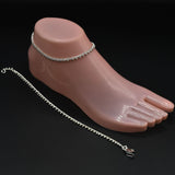 silver simple Anklet for girls plfrsra3g-b