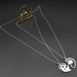Couple Necklace Broken Heart 2 Pcs Key Locket I Love You Pendant Necklace Double Color Lovers Jewelry Gift ltfrbra3l-i