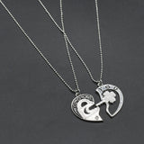 Couple Necklace Broken Heart 2 Pcs Key Locket I Love You Pendant Necklace Double Color Lovers Jewelry Gift ltfrbra3l-i