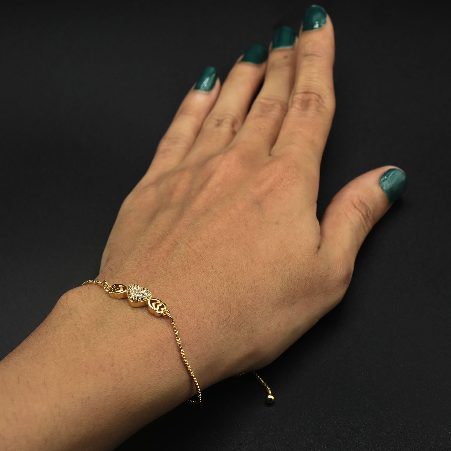 Gold chain Link Bracelet With Gold Disc btfrgda4f-8