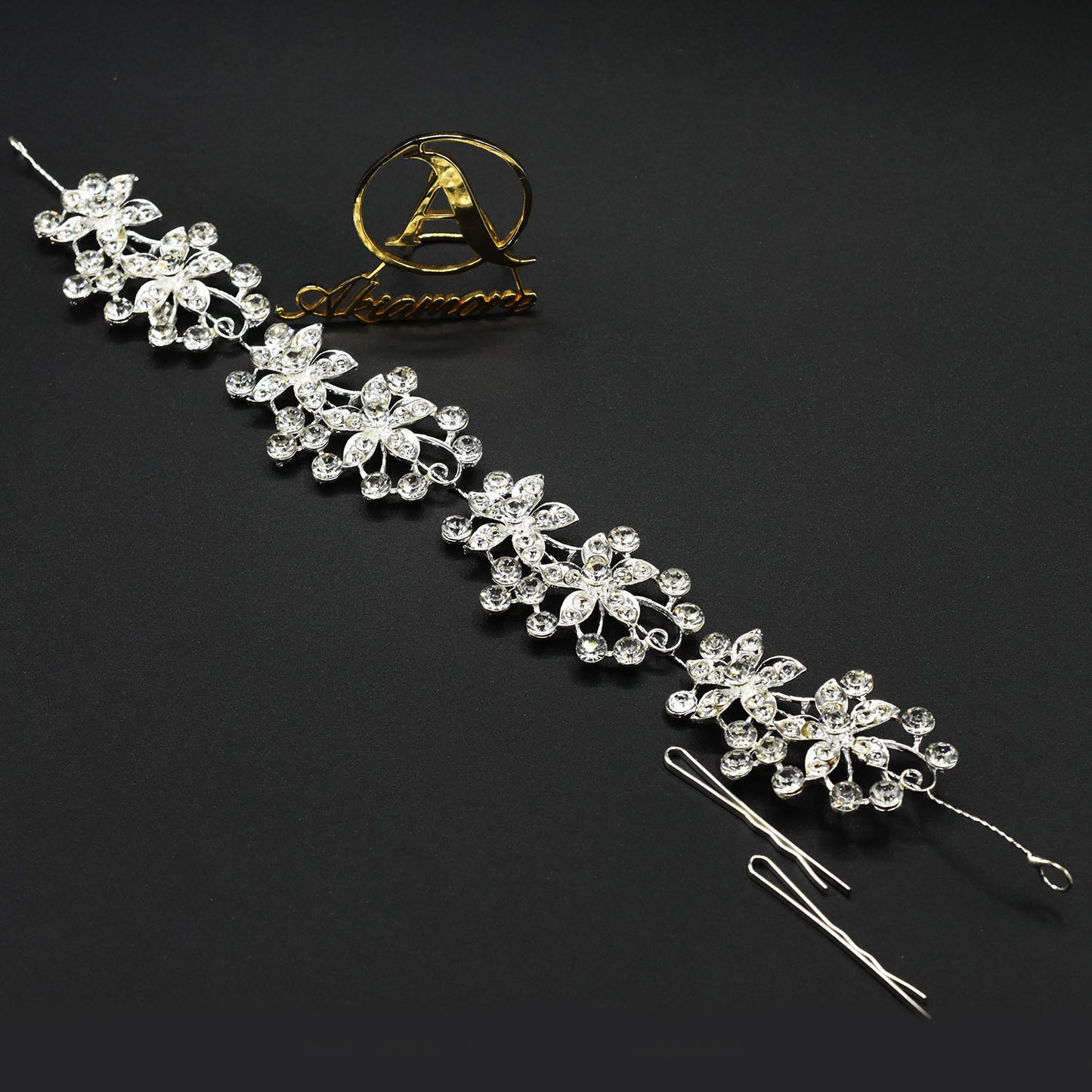 Silver Tiara Wedding Hair Accessories Traditional Handmade Flower Style Crown Elegant for Women Fashion Luxury Headwear hnfrsrd1a-1