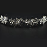 Silver Tiara Wedding Hair Accessories Traditional Handmade Flower Style Crown Elegant for Women Fashion Luxury Headwear hnfrsrd1a-1