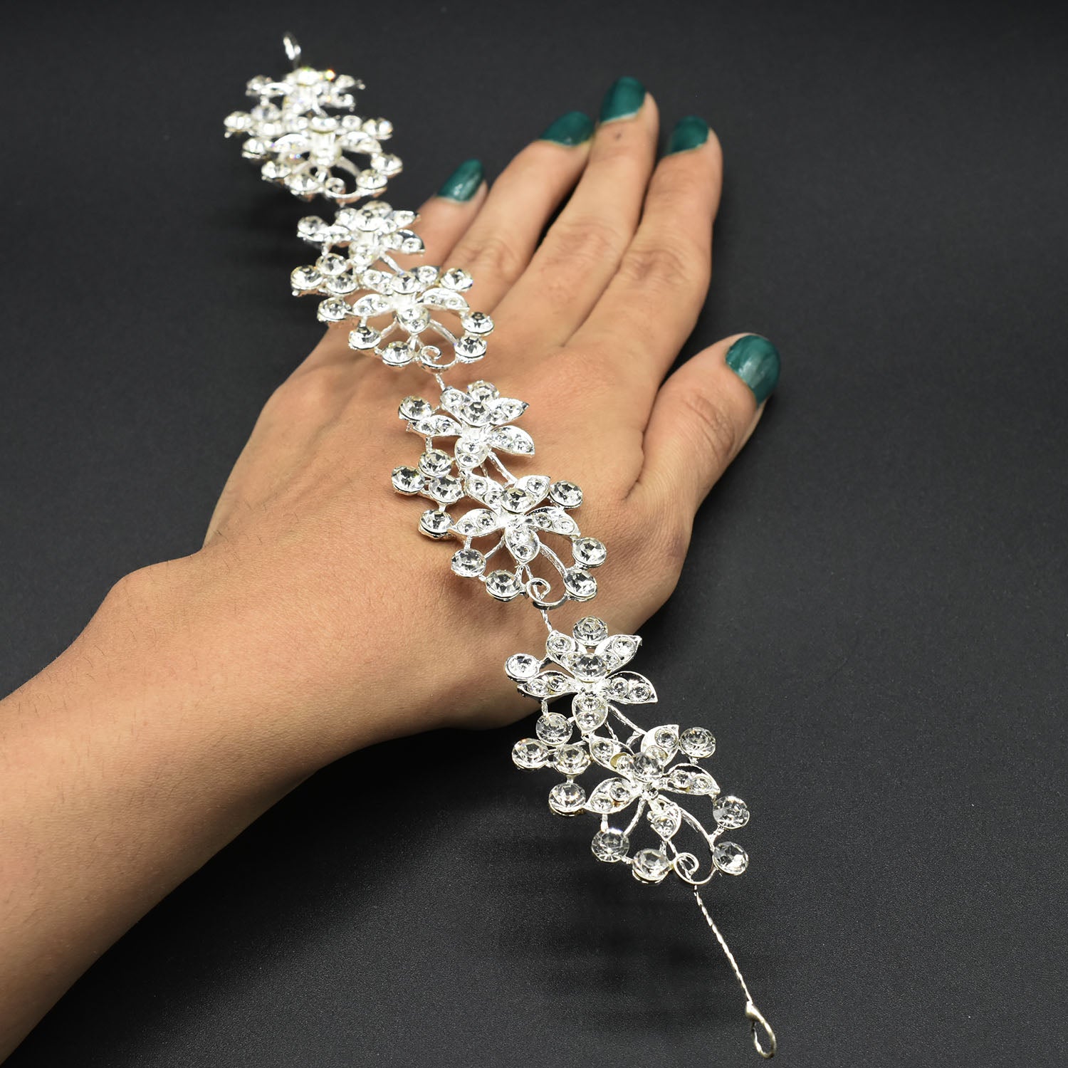 Silver Tiara Wedding Hair Accessories Traditional Handmade Flower Style Crown Elegant for Women Fashion Luxury Headwear hnfrsrd1a-1
