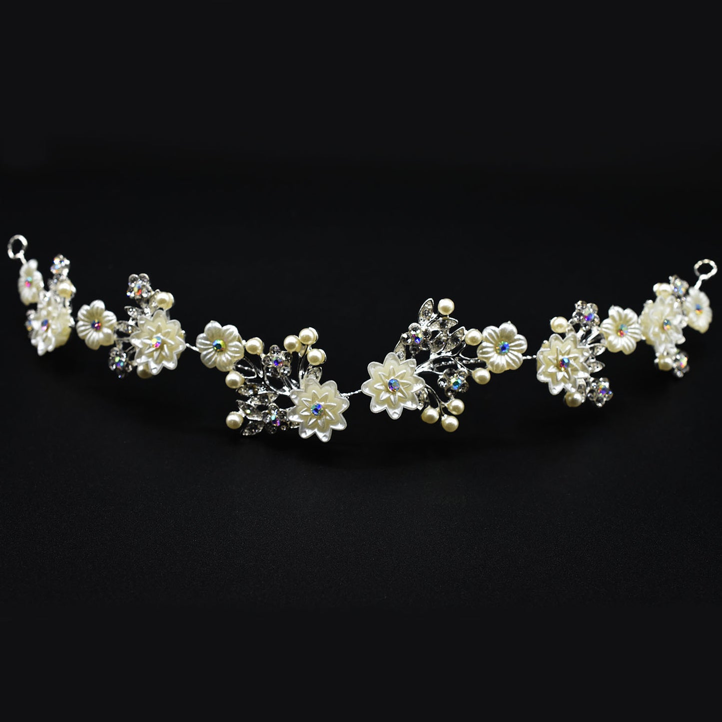 Fashion Silver Color Wired Crystal Rhinestones Wedding Hair Comb Chain Hair accessories Hairband Bridal Headband Women Hairpins hnfrprd1b-1