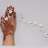1 Set Wedding Headdress Accessories Hearband Haripin Handmade Flower Pearl Hair Band Headdress Flower Girl Hair Vine