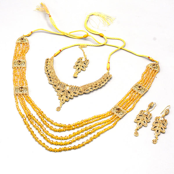 Beautiful Necklace With MALA Set Earring