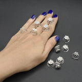 12pcs  Silver Metal Tube Ring Dreadlock Beads for Braids Hair Beads for Dreadlocks Adjustable Hair Braid For Women hbfrsrd2f-1