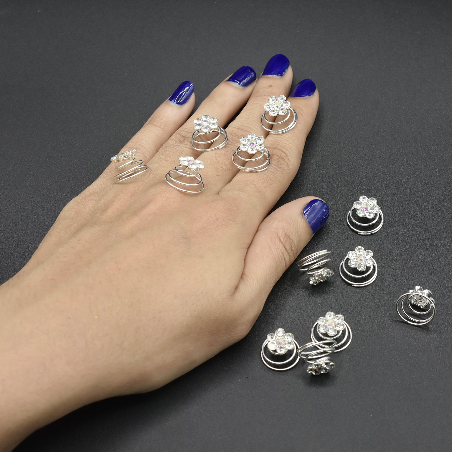 12pcs  Silver Metal Tube Ring Dreadlock Beads for Braids Hair Beads for Dreadlocks Adjustable Hair Braid For Women hbfrsrd2f-1