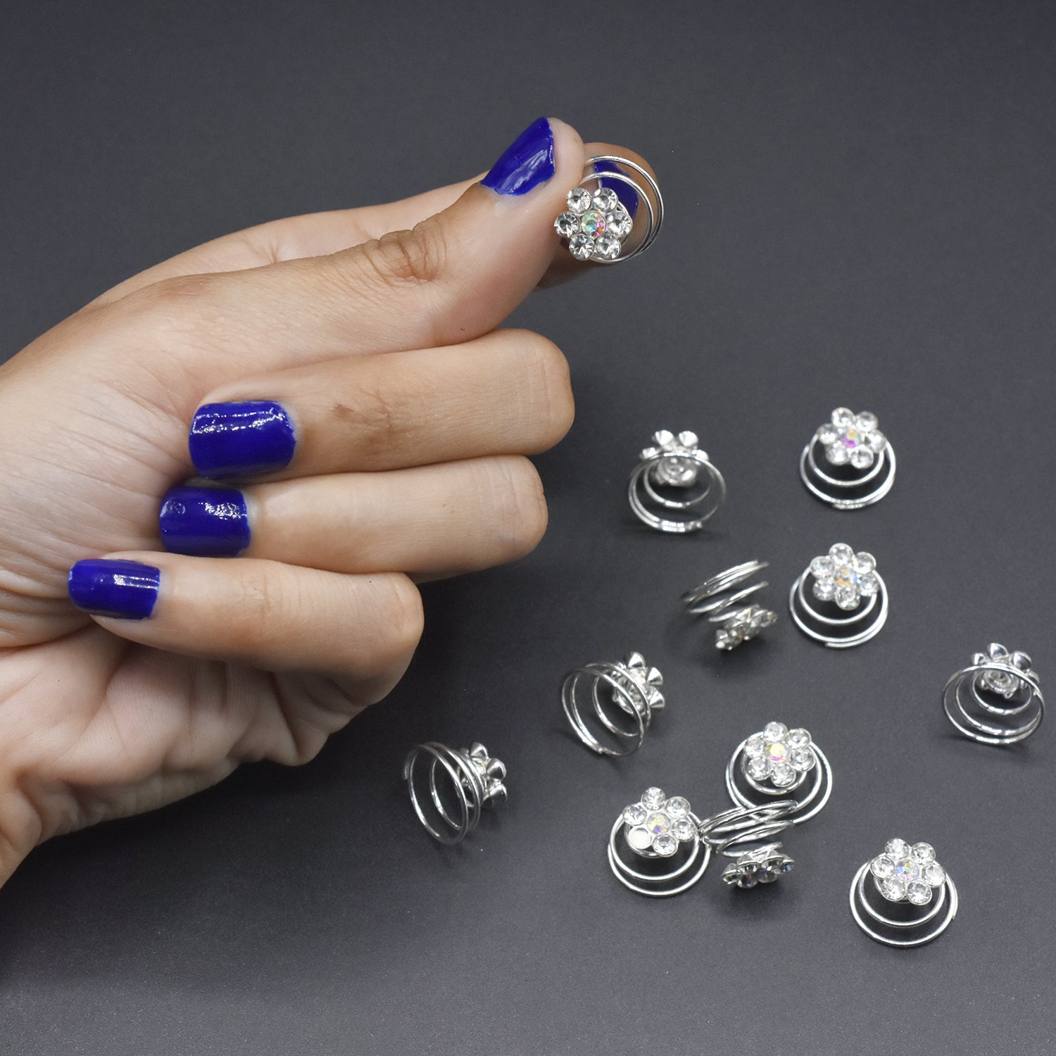 12pcs  Silver Metal Tube Ring Dreadlock Beads for Braids Hair Beads for Dreadlocks Adjustable Hair Braid For Women hbfrsrd2f-1