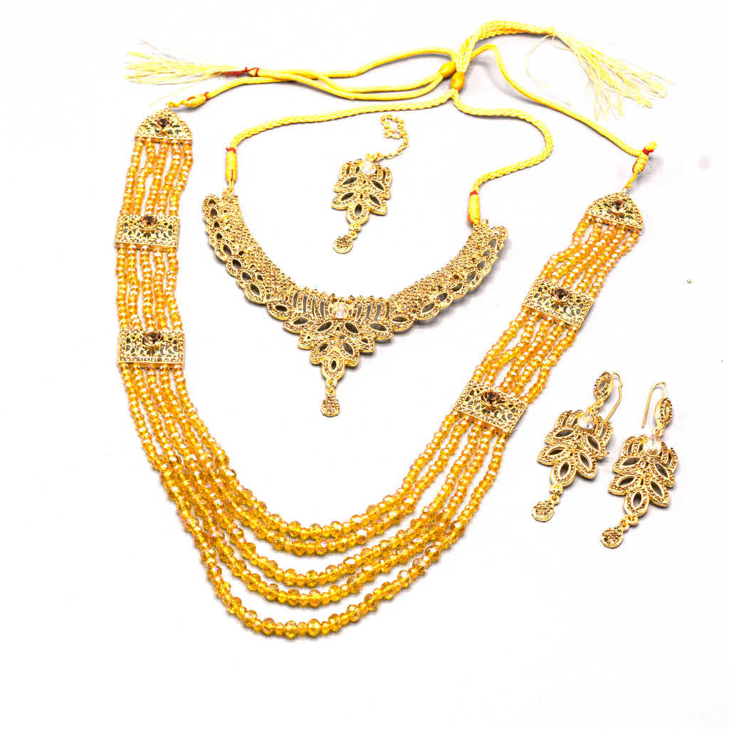 Beautiful Necklace With MALA Set Earring