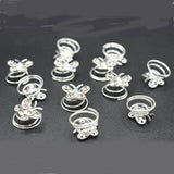 12pcs  Silver Metal Tube Ring Dreadlock Beads for Braids Hair Beads for Dreadlocks Adjustable Hair Braid For Women hbfrsrd2f-1