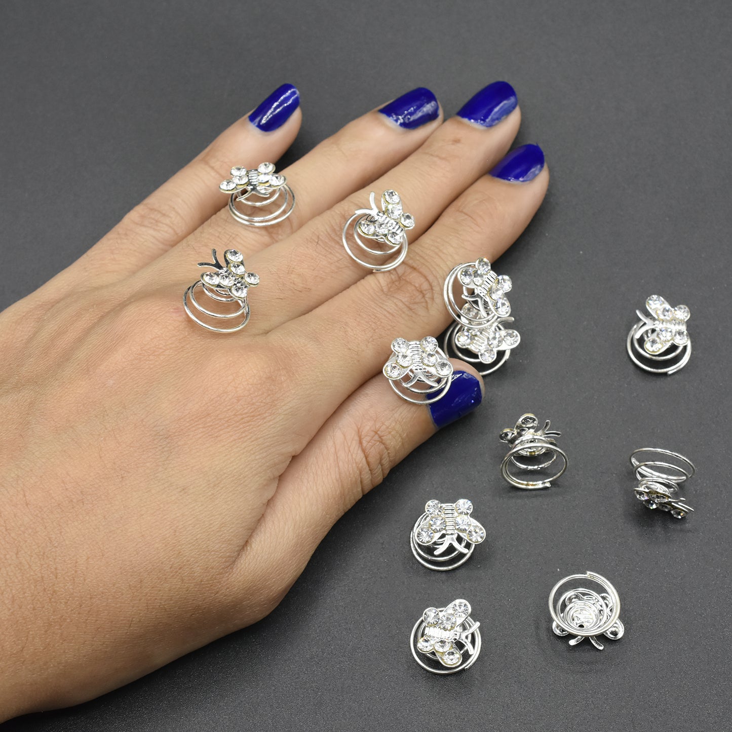 12pcs  Silver Metal Tube Ring Dreadlock Beads for Braids Hair Beads for Dreadlocks Adjustable Hair Braid For Women hbfrsrd2f-1