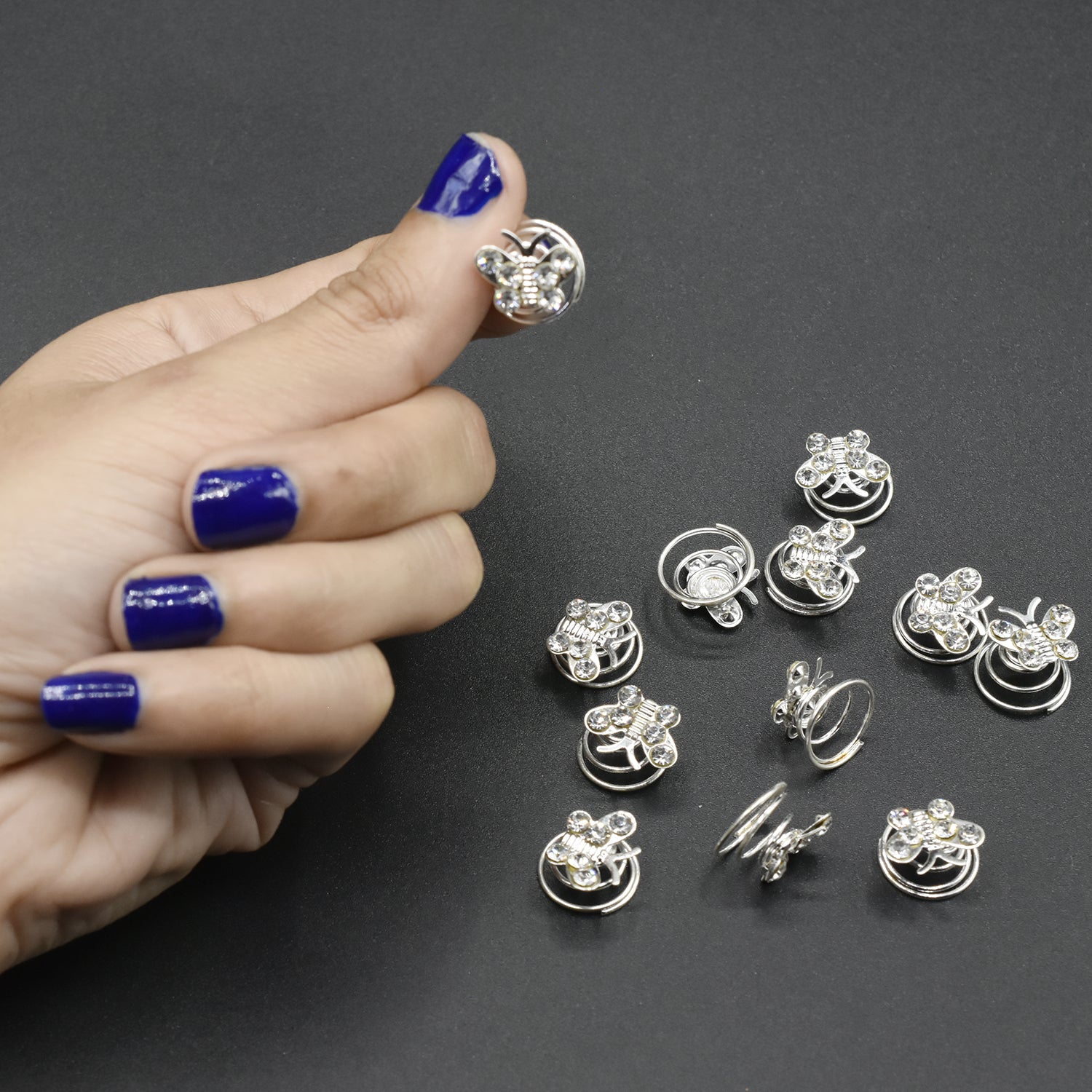 12pcs  Silver Metal Tube Ring Dreadlock Beads for Braids Hair Beads for Dreadlocks Adjustable Hair Braid For Women hbfrsrd2f-1