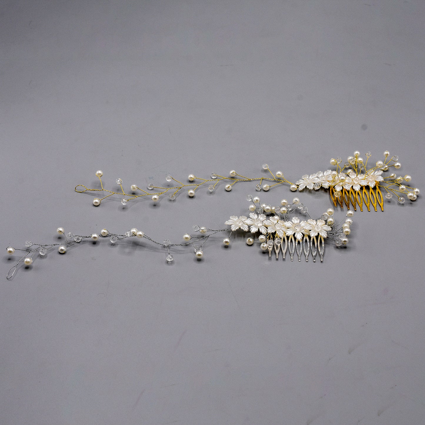 golden and silver Flowers Crown Headpiece Women Hair Accessories Headdress Girl Crown Wedding Floral Headwear