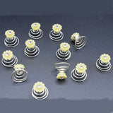 12pcs  Silver Metal Tube Ring Dreadlock Beads for Braids Hair Beads for Dreadlocks Adjustable Hair Braid For Women hbfrsrd2f-1