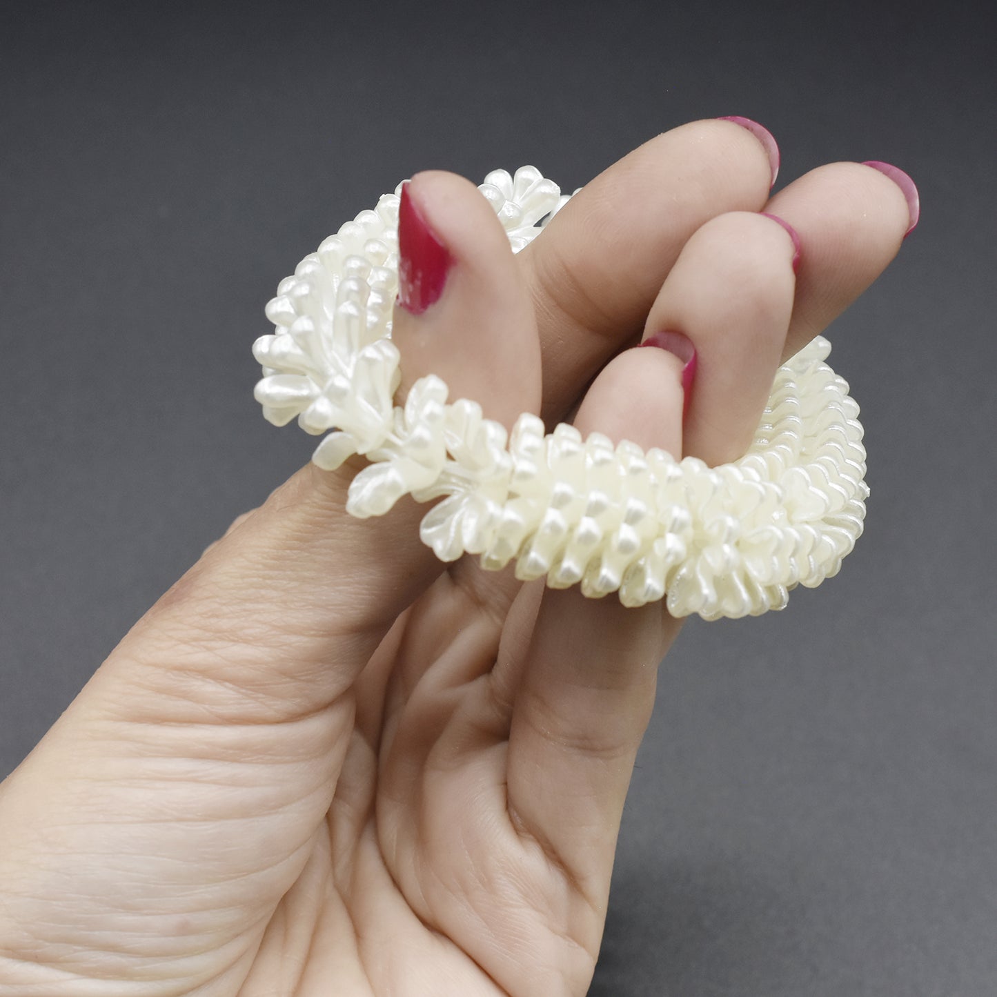White Elastic Hair Rubber Bands for Women Girl Holiday Headwear Ponytail Hair Accessories hyfrsrd4i-3