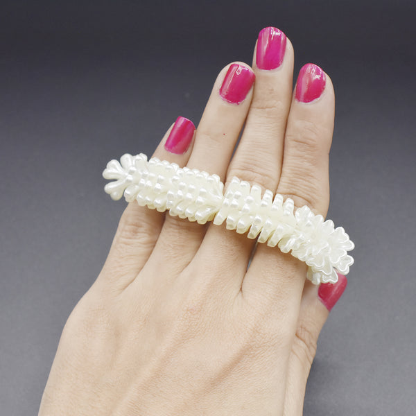 White Elastic Hair Rubber Bands for Women Girl Holiday Headwear Ponytail Hair Accessories hyfrsrd4i-3