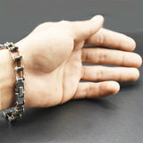 Men Bike Bicycle Motorcycle Chain Bracelet Bangle Punk Titanium Steel Bracelet Men Bangle - Silver btfrsra4i-d