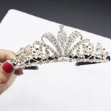Retro Jewelry Headband Women Bridal Handmade Braided Golden Thin Hair Hoop Imitation Crystal Floral Pearl Wedding Crown cnfrgdd4c-1