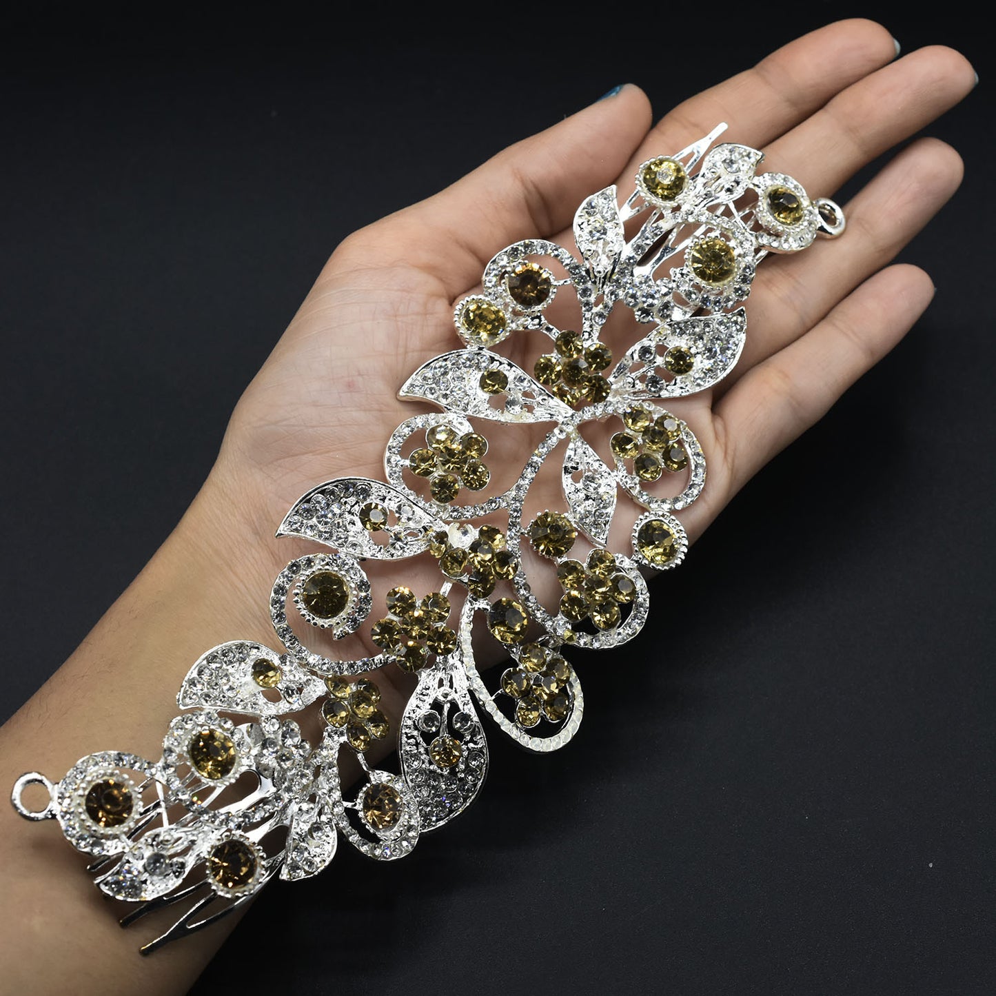Fashion Crystal Wedding Hair Accessories Hairpins Bridal Hair Jewelry Rhinestone Women Hair Pins Clips Headpieces hnfrsrd1g-1