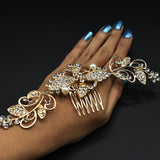 Hair Accessories Charms Clip Crystal Pearl Flower Hairpin Tiara Bridal Crown Hair Pin Bride Jewelry for Women Wedding Jewellery hnfrpdd1k-1