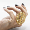 Skyrim Elegant Clear Zircon Flower of Life Finger Rings Women Girl Stainless Steel Golden Ring fgfrgdf1v-1
