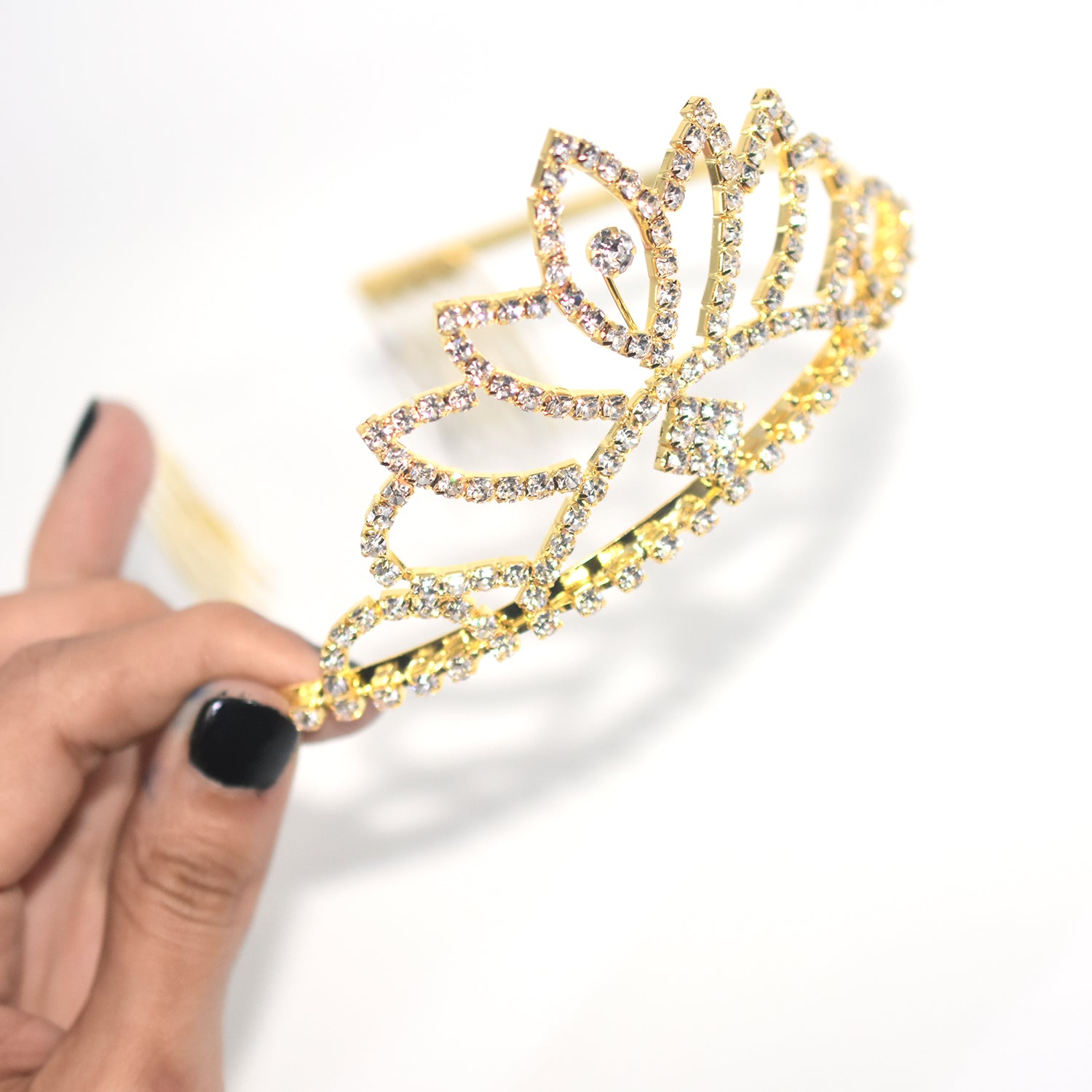 Golden  Color Silver Crystal Crowns Bride tiara Fashion Queen For Wedding Crown Headpiece Wedding Hair Jewelry Accessories cnfrgdc6d-1