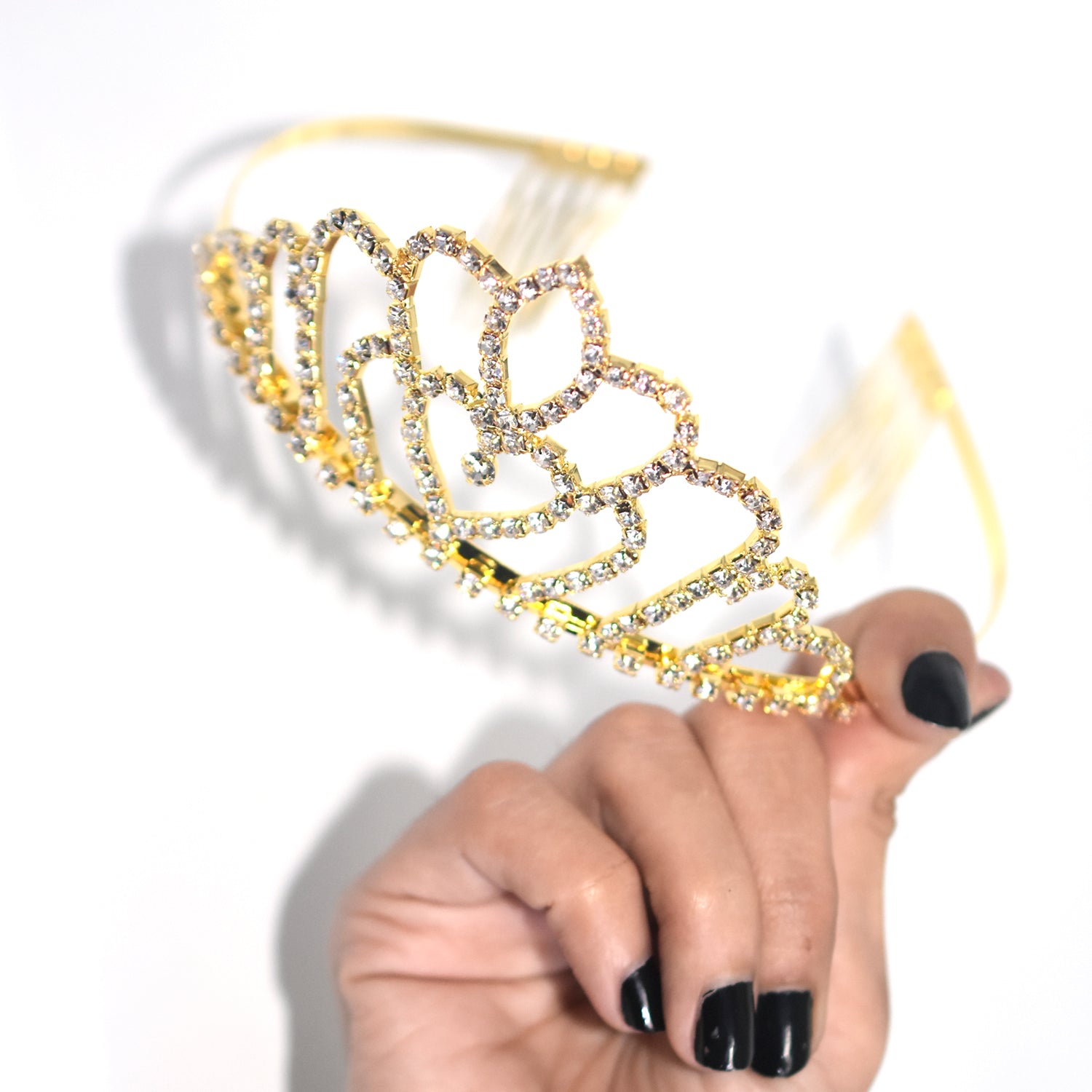 Golden  Color Silver Crystal Crowns Bride tiara Fashion Queen For Wedding Crown Headpiece Wedding Hair Jewelry Accessories cnfrgdc6d-1