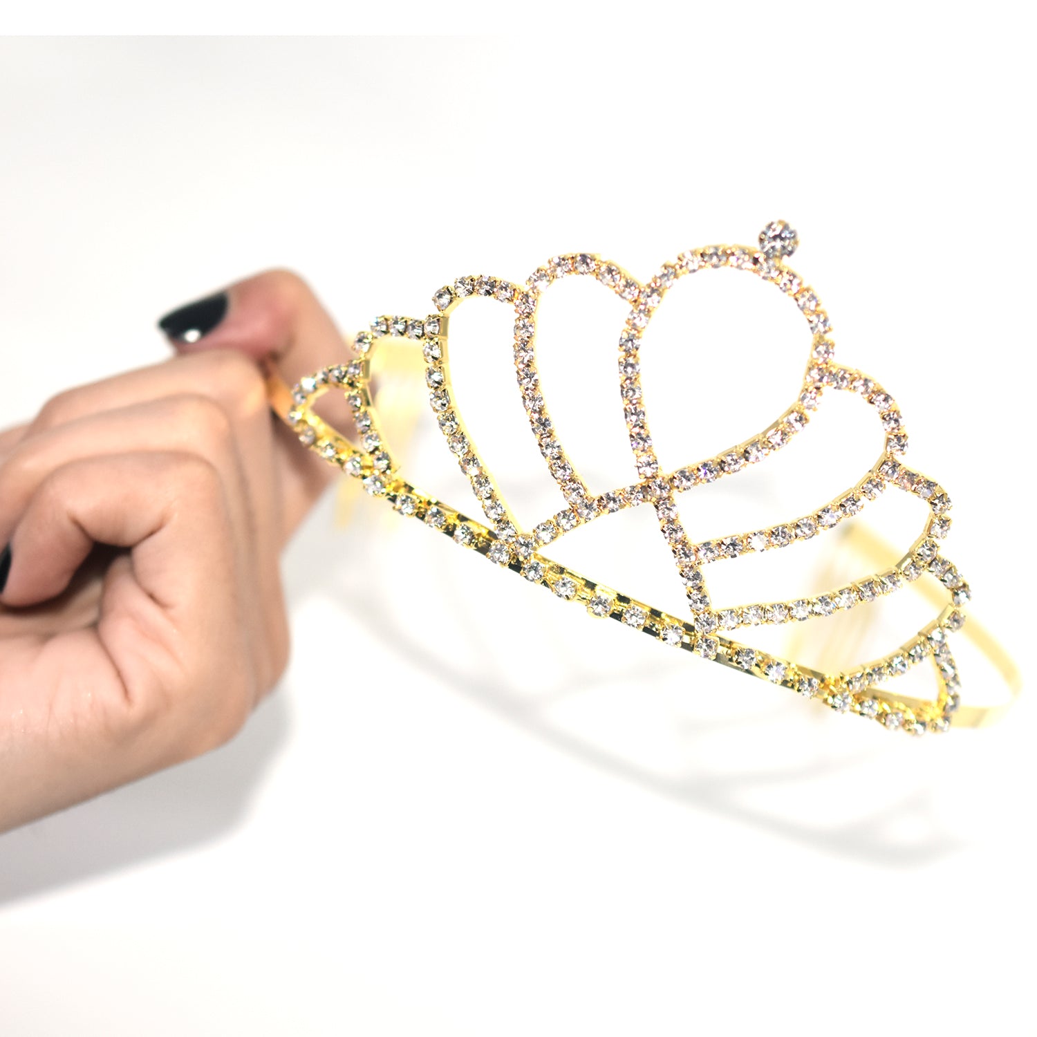 Golden  Color Silver Crystal Crowns Bride tiara Fashion Queen For Wedding Crown Headpiece Wedding Hair Jewelry Accessories cnfrgdc6d-1