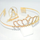 Golden  Color Silver Crystal Crowns Bride tiara Fashion Queen For Wedding Crown Headpiece Wedding Hair Jewelry Accessories cnfrgdc6d-1