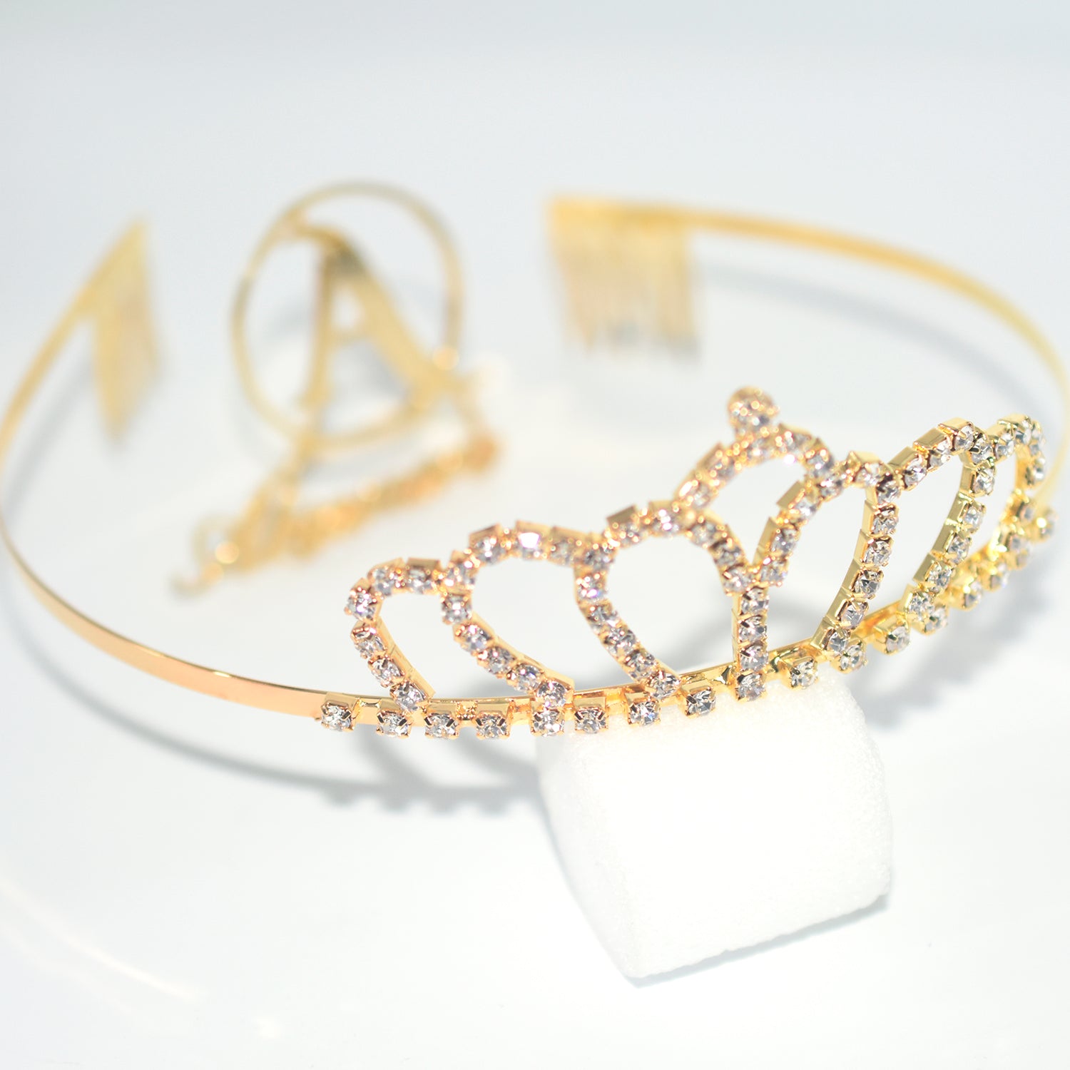 Golden  Color Silver Crystal Crowns Bride tiara Fashion Queen For Wedding Crown Headpiece Wedding Hair Jewelry Accessories cnfrgdc6d-1