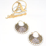 Elegant Round Imitation Pearl Dangle Earrings Dazzling CZ Women Engagement Wedding Graceful Accessories Fashion Earrings egfrarb6g-1