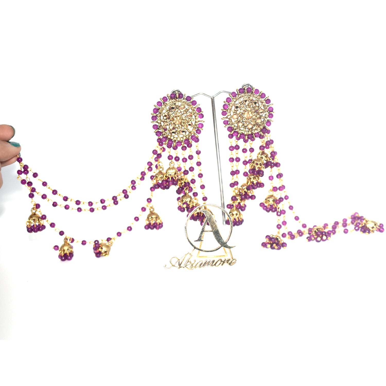2021 Boho Ethnic Retro Bahubali  Sahara  Indian Jhumka Multi Plated Tassel Dangle Earrings For Women Gypsy Jewelry egfrmib7g-1