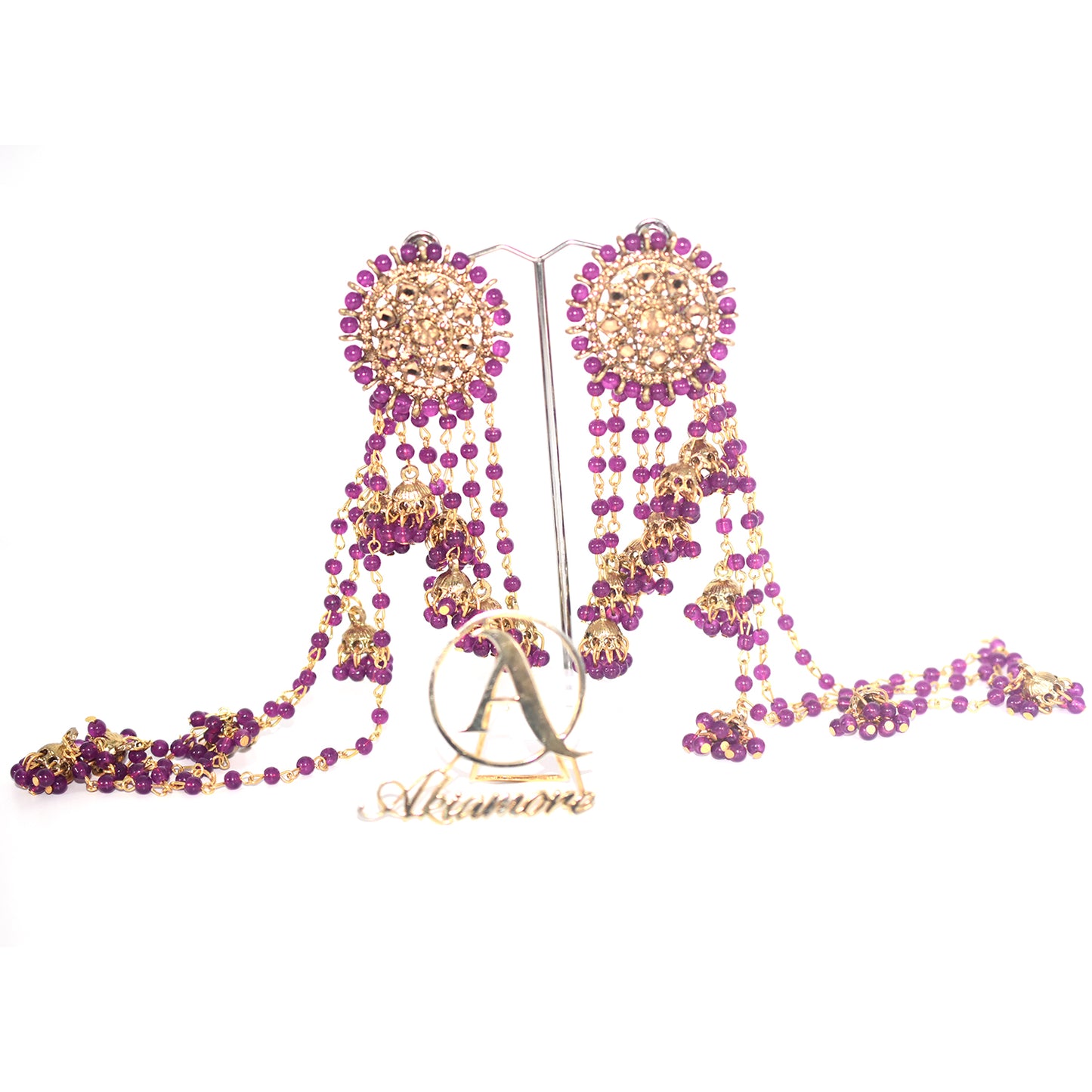 2021 Boho Ethnic Retro Bahubali  Sahara  Indian Jhumka Multi Plated Tassel Dangle Earrings For Women Gypsy Jewelry egfrmib7g-1