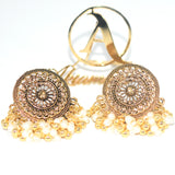 Antique Gold Trendy Acrylic Drop Women Dangle Earrings Crystal Flower Long Pendant Earrings For Women Drops Earrings egfrcrb6l-1